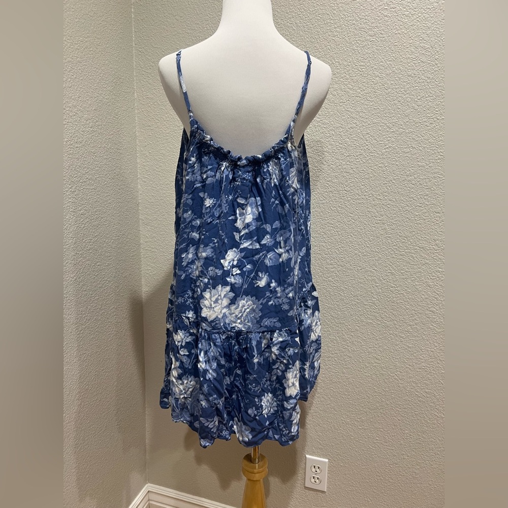 H&M Floral Blue Dress, 8 - Picture 3 of 8